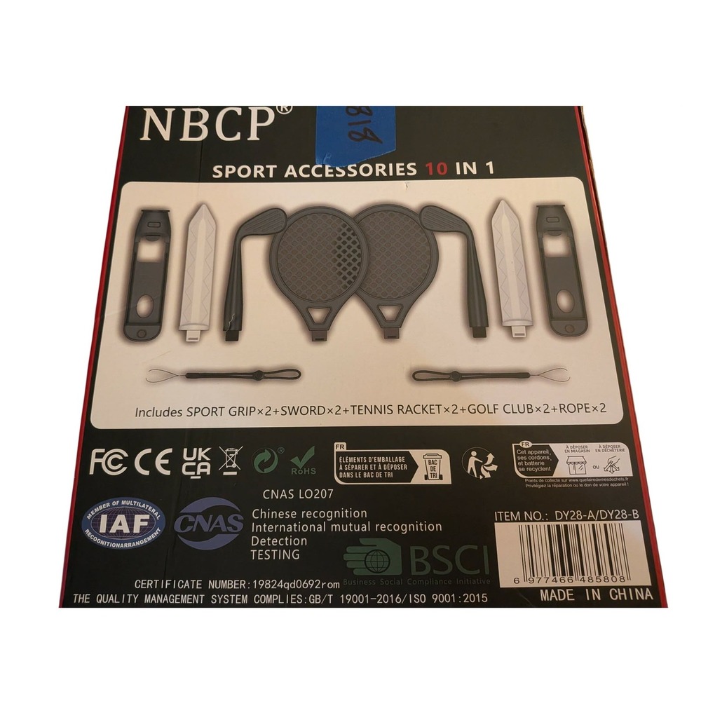NBCP 10 in 1 Sport Accessories Kit for Motion Controllers Pink Blue DY28-A
